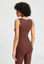 Woolen Lace Lace Trim Wool and Silk Tank Top | Cinnamon 70766-2790