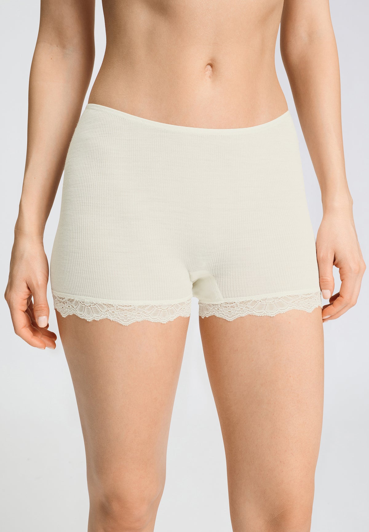 Woolen Lace Boyleg | Misty White 70770-2123