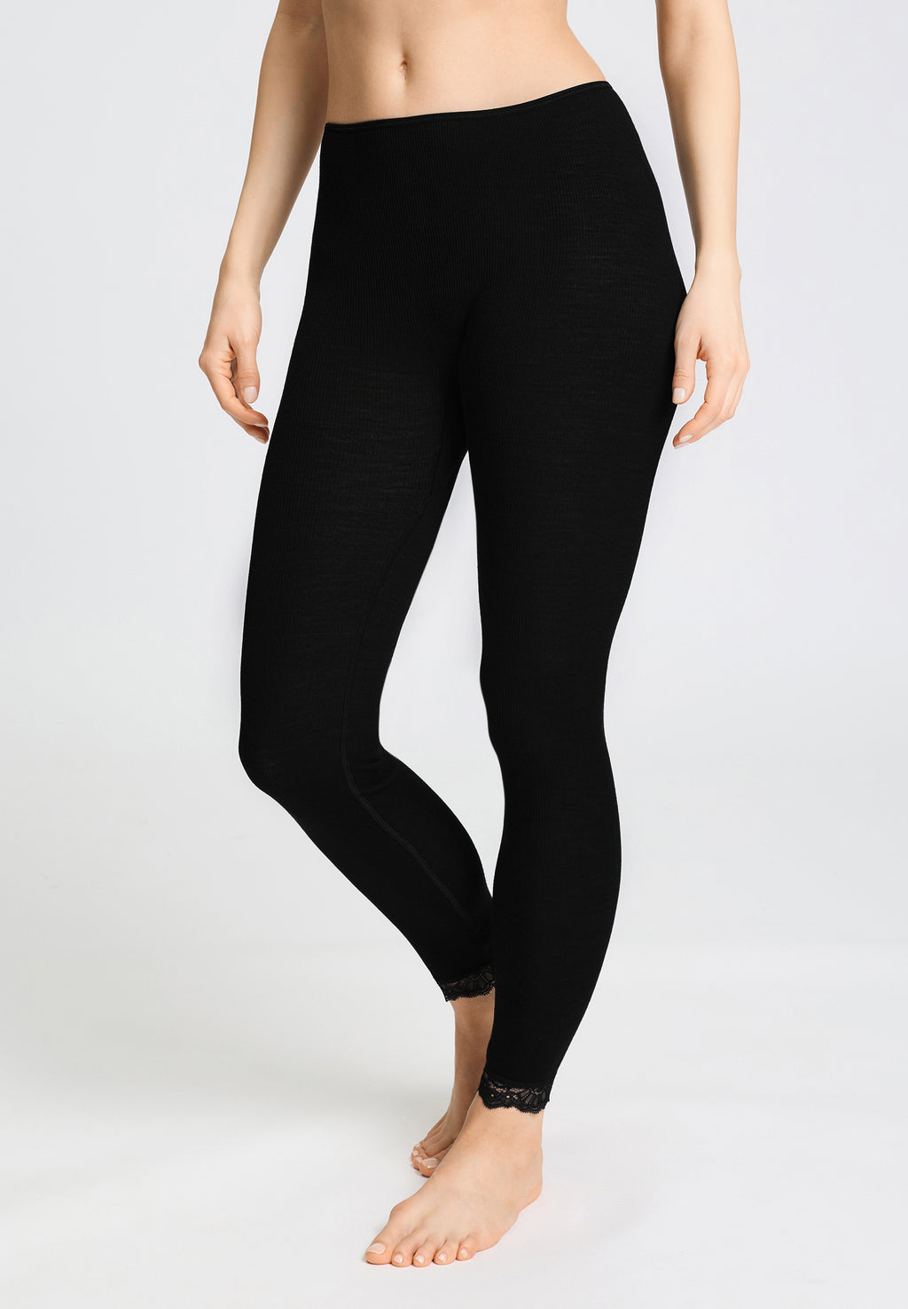Woolen Lace Leggings | Black 70771-019