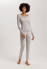 Celeste Wool And Silk Lace Trim Top | Silver Vapor 70817-2652