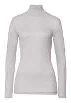 Celeste Wool And Silk Turtleneck Top | Silver Vapor 70818-2652