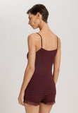 Woolen Lace Lace Trim Wool And Silk Camisole | Vivid Brown 70827-2421