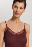 Woolen Lace Lace Trim Wool And Silk Camisole | Vivid Brown 70827-2421