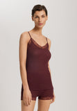 Woolen Lace Lace Trim Wool And Silk Camisole | Vivid Brown 70827-2421