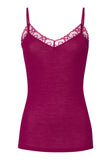 Woolen Lace Lace Trim Wool And Silk Camisole | Pink Tourmaline 70827-2473