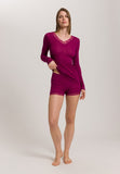 Woolen Lace Lace Trim Wool And Silk Top | Pink Tourmaline 70830-2473