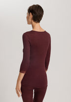 Woolen Lace Lace Trim Wool And Silk Top | Vivid Brown 70831-2421