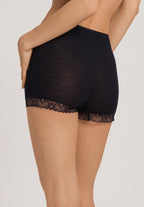 Woolen Lace Lace Trim Wool And Silk Boyleg | Black 70832-019