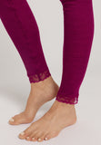 Woolen Lace Lace Trim Wool And Silk Leggings | Pink Tourmaline 70833-2473