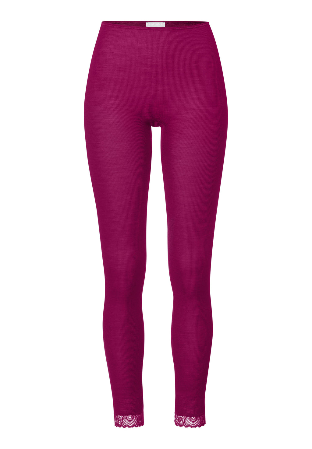 Woolen Lace Lace Trim Wool And Silk Leggings | Pink Tourmaline 70833-2473