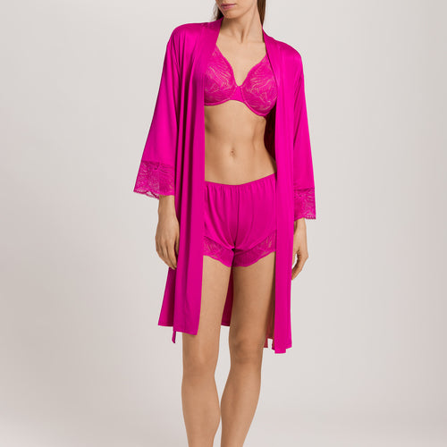 Lilith Lace Trim Kimono | Very Berry 70834-1370