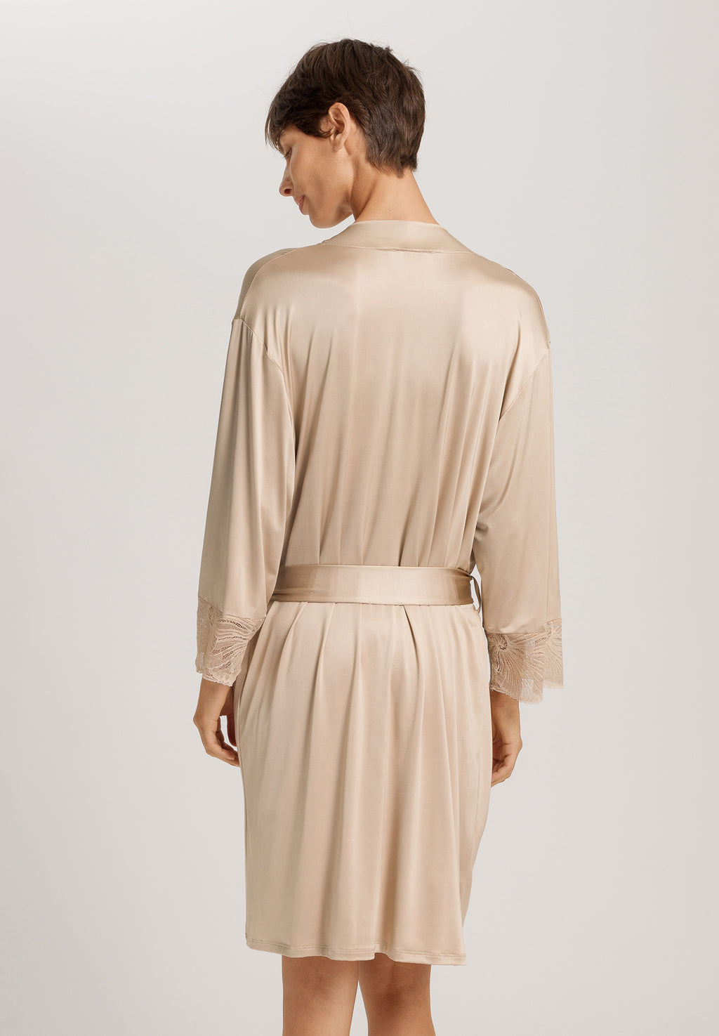 Lilith Lace Trim Kimono | Coffee Quartz 70834-2216