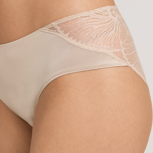 Lilith Lace Trim Hi-Cut Briefs | Coffee Quartz 70841-2216