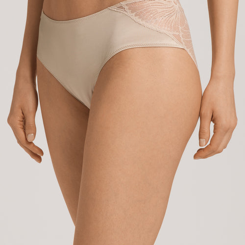 Lilith Lace Trim Hi-Cut Briefs | Coffee Quartz 70841-2216