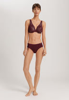 Lilith Lace Trim Hi-Cut Briefs | Vivid Brown 70841-2421