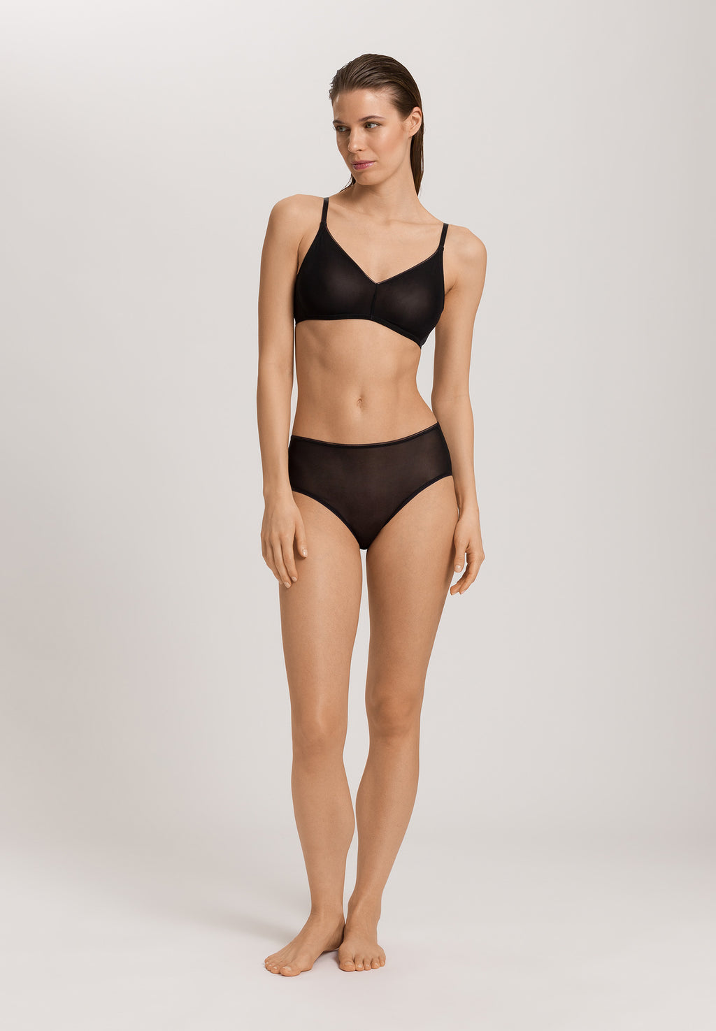 Smooth Illusion Semi-Transparent Tulle Soft Cup Bra | Black 70842-019