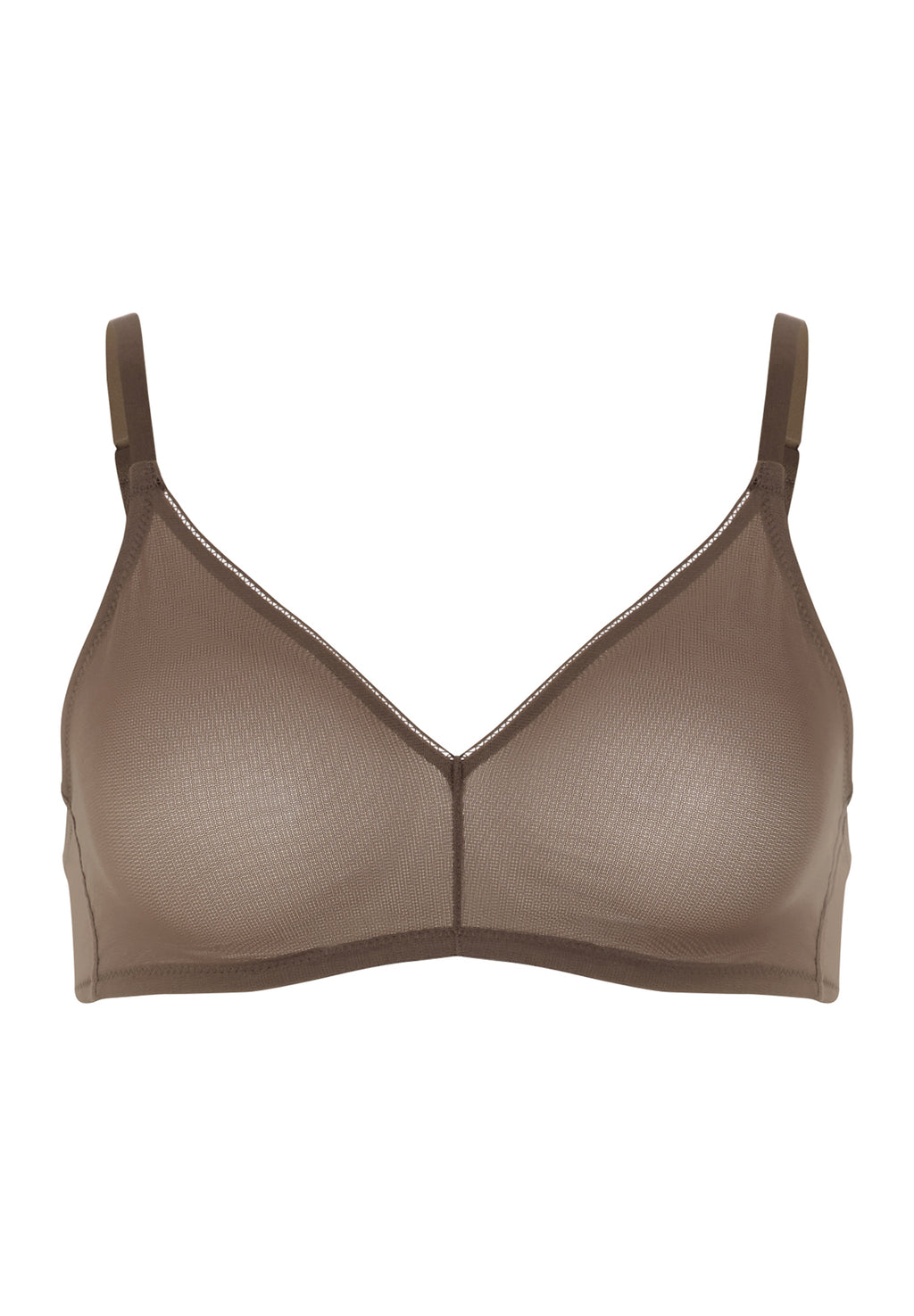 Smooth Illusion Semi-Transparent Tulle Soft Cup Bra | Natural Teak 70842-2768