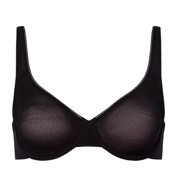 Smooth Illusion Semi-Transaprent Tulle Underwire Bra | Black 70843-019