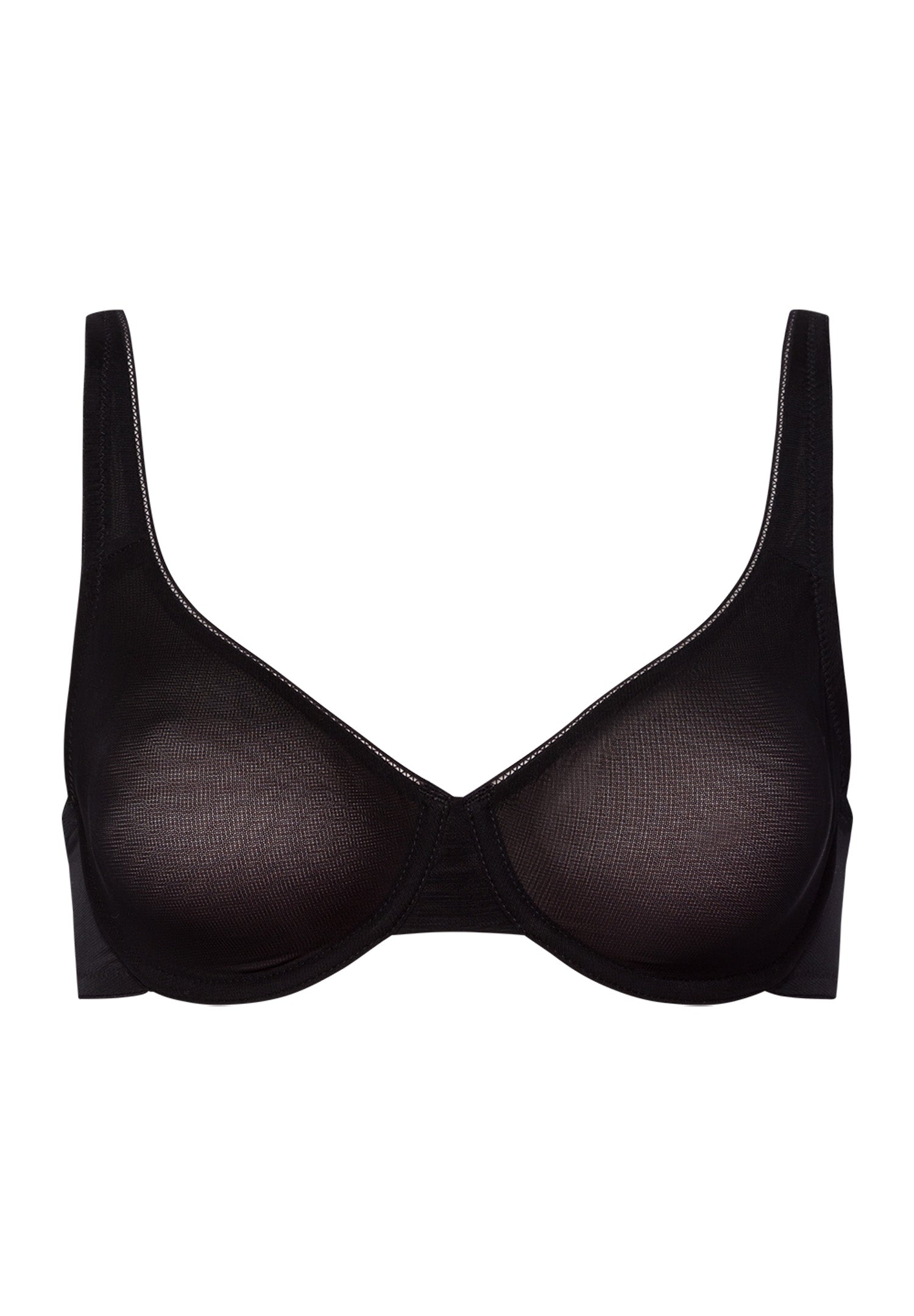 Smooth Illusion Semi-Transaprent Tulle Underwire Bra | Black 70843-019
