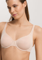 Smooth Illusion Semi-Transaprent Tulle Underwire Bra | Beige 70843-274