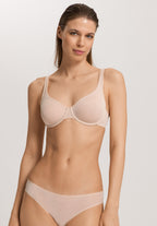 Smooth Illusion Semi-Transaprent Tulle Underwire Bra | Beige 70843-274