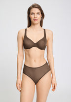 Smooth Illusion Semi-Transaprent Tulle Underwire Bra | Natural Teak 70843-2768