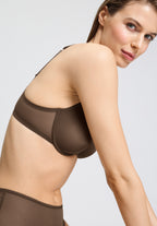 Smooth Illusion Semi-Transaprent Tulle Underwire Bra | Natural Teak 70843-2768