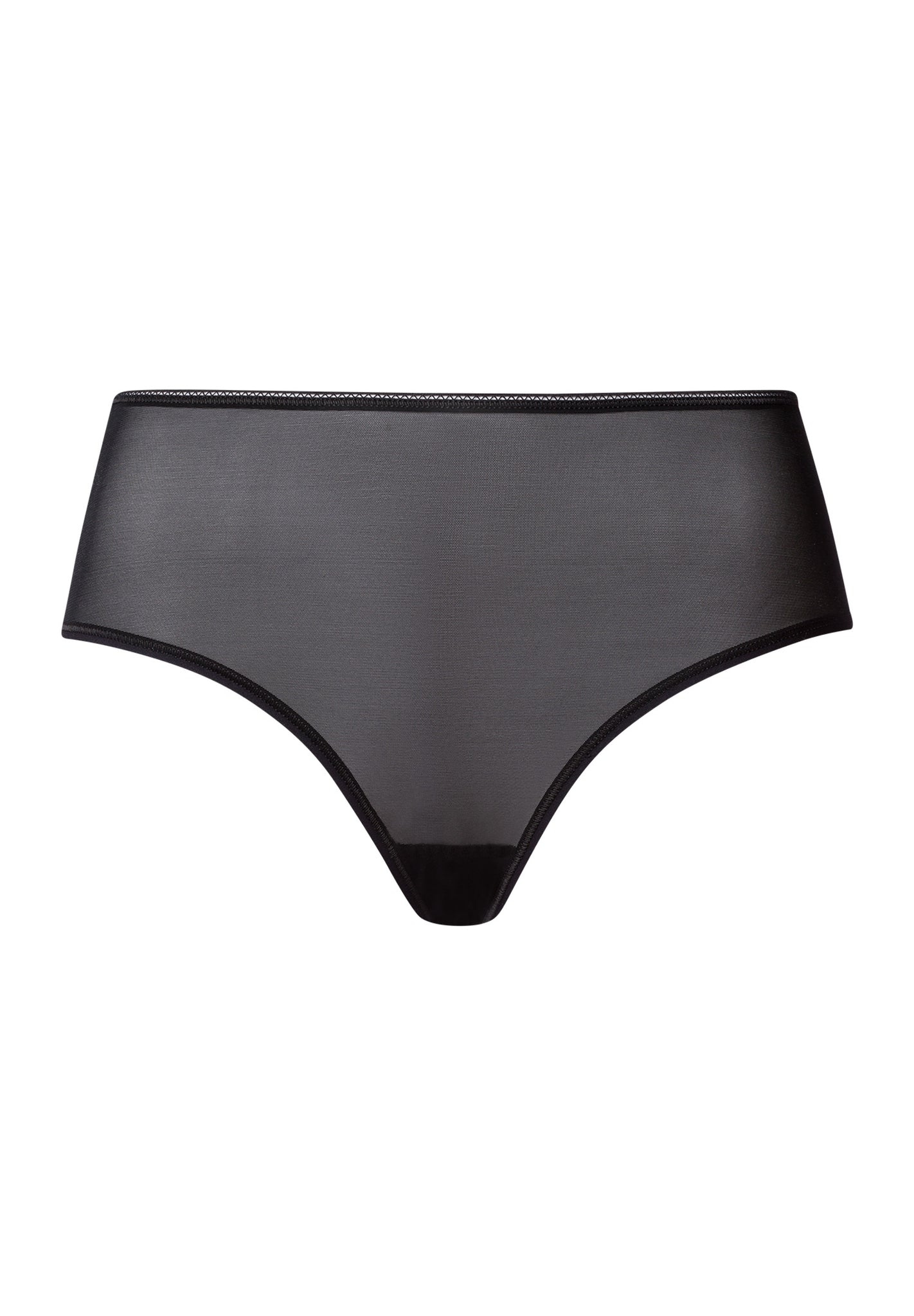 Smooth Illusion Semi-Transparent Tulle Full Briefs | Black 70845-019