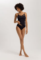 Kalea Floral Embroidered Hi-Cut Briefs | Black 70849-019