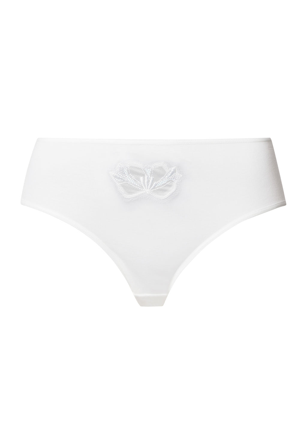 Kalea Floral Embroidered Hi-Cut Briefs | Off White 70849-102