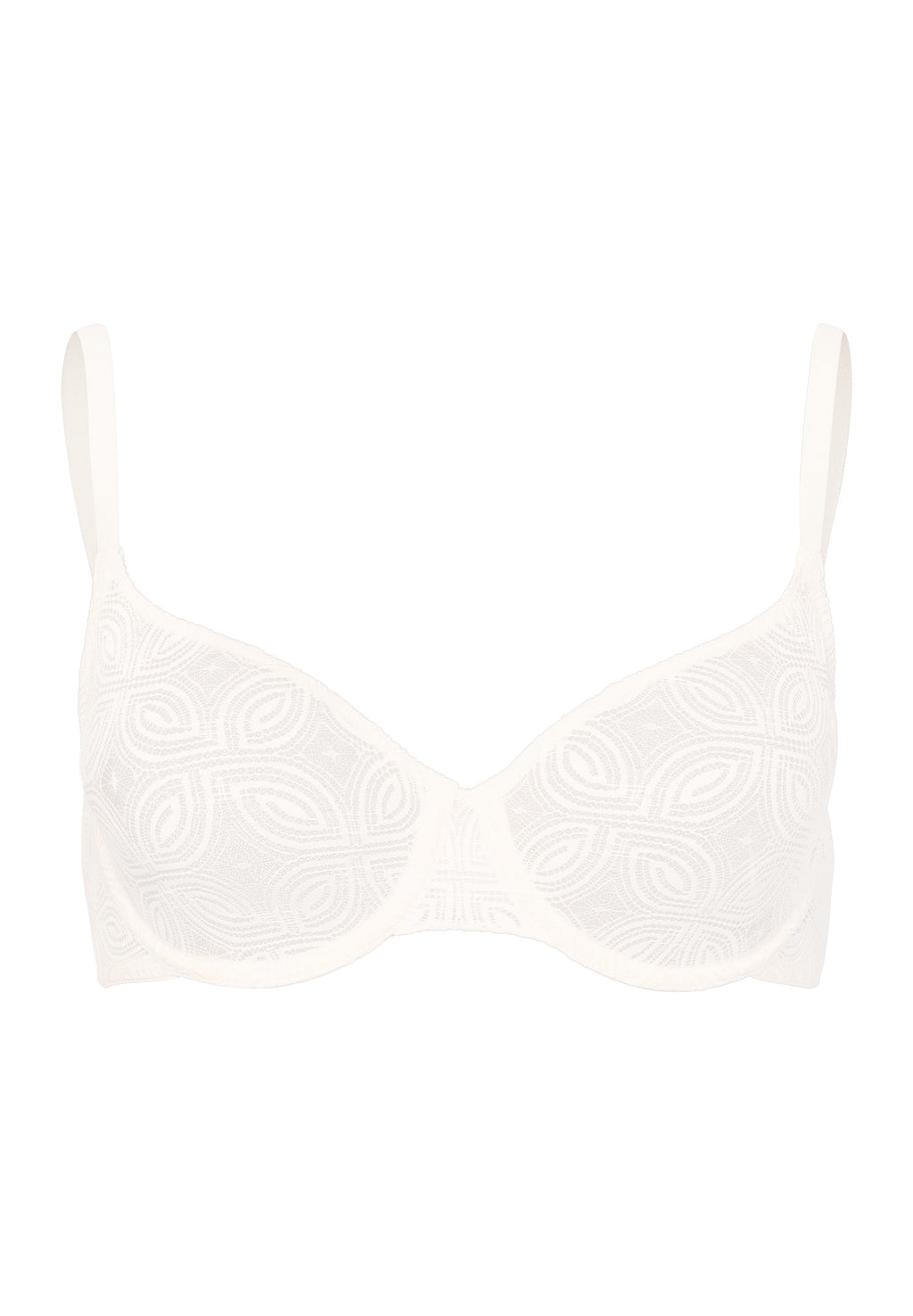 Ruby Geometric Lace Underwire Bra | Misty White 70853-2123