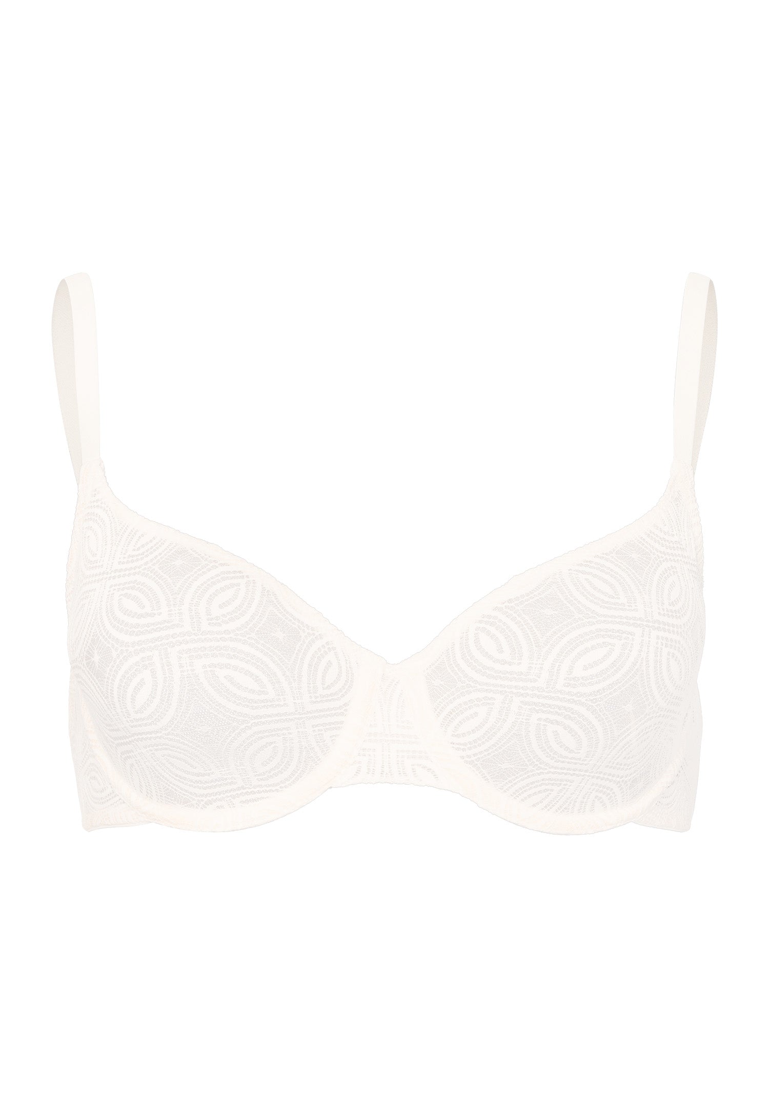 Ruby Geometric Lace Underwire Bra | Misty White 70853-2123