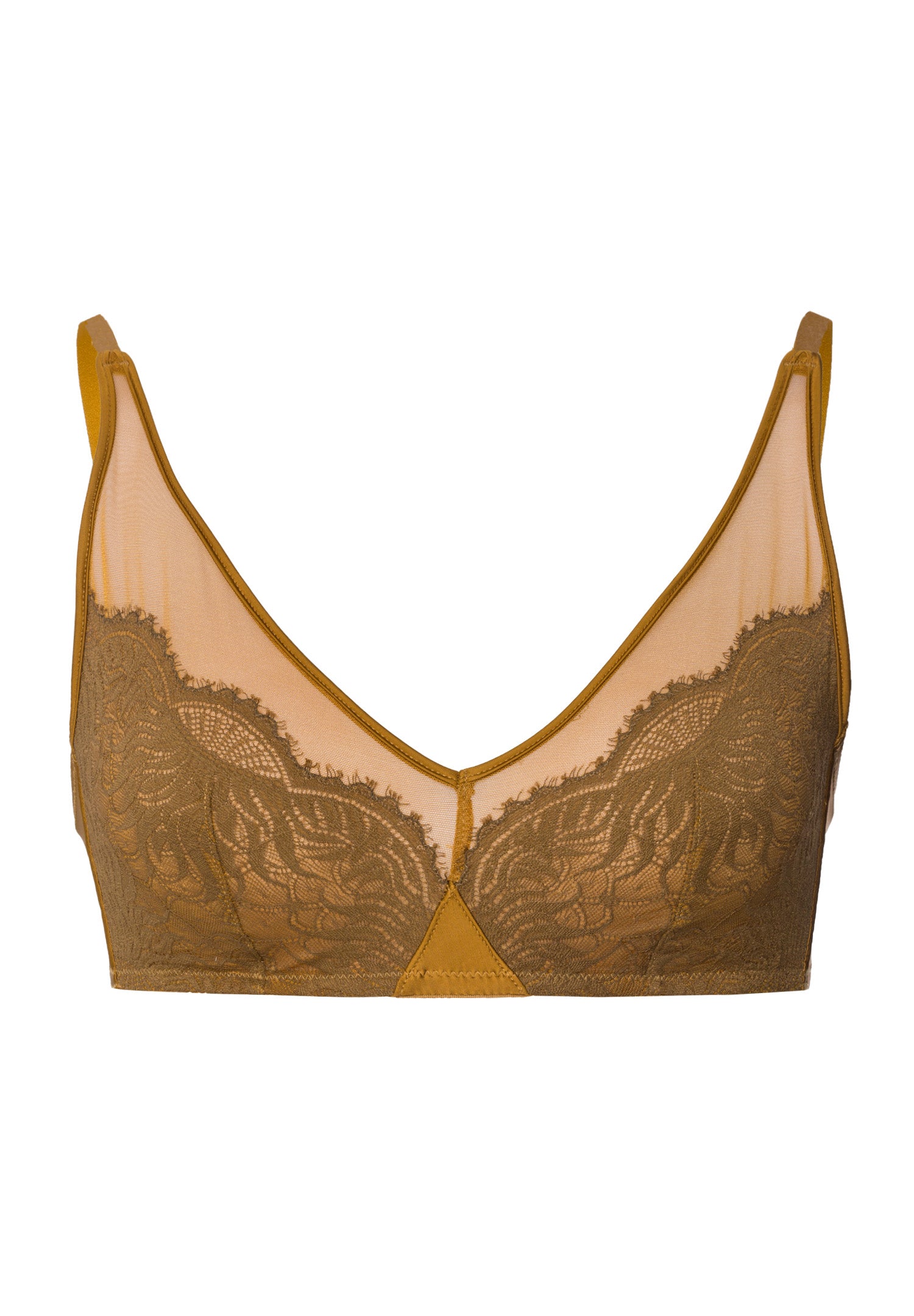 Gale Lace Accented Soft Cup Bra | Golden Cumin 70867-2803