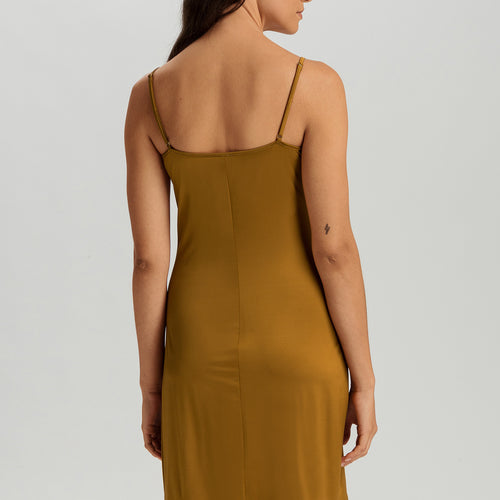 Gale Lace Trim V-Neck Bodydress | Golden Cumin 70873-2803