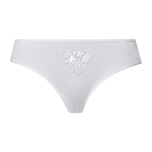 Belina Embroidered Cotton Hi-Cut Brief | White 70876-101