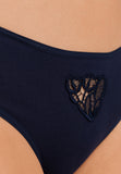 Belina Embroidered Cotton Hi-Cut Brief | Deep Navy 70876-1610