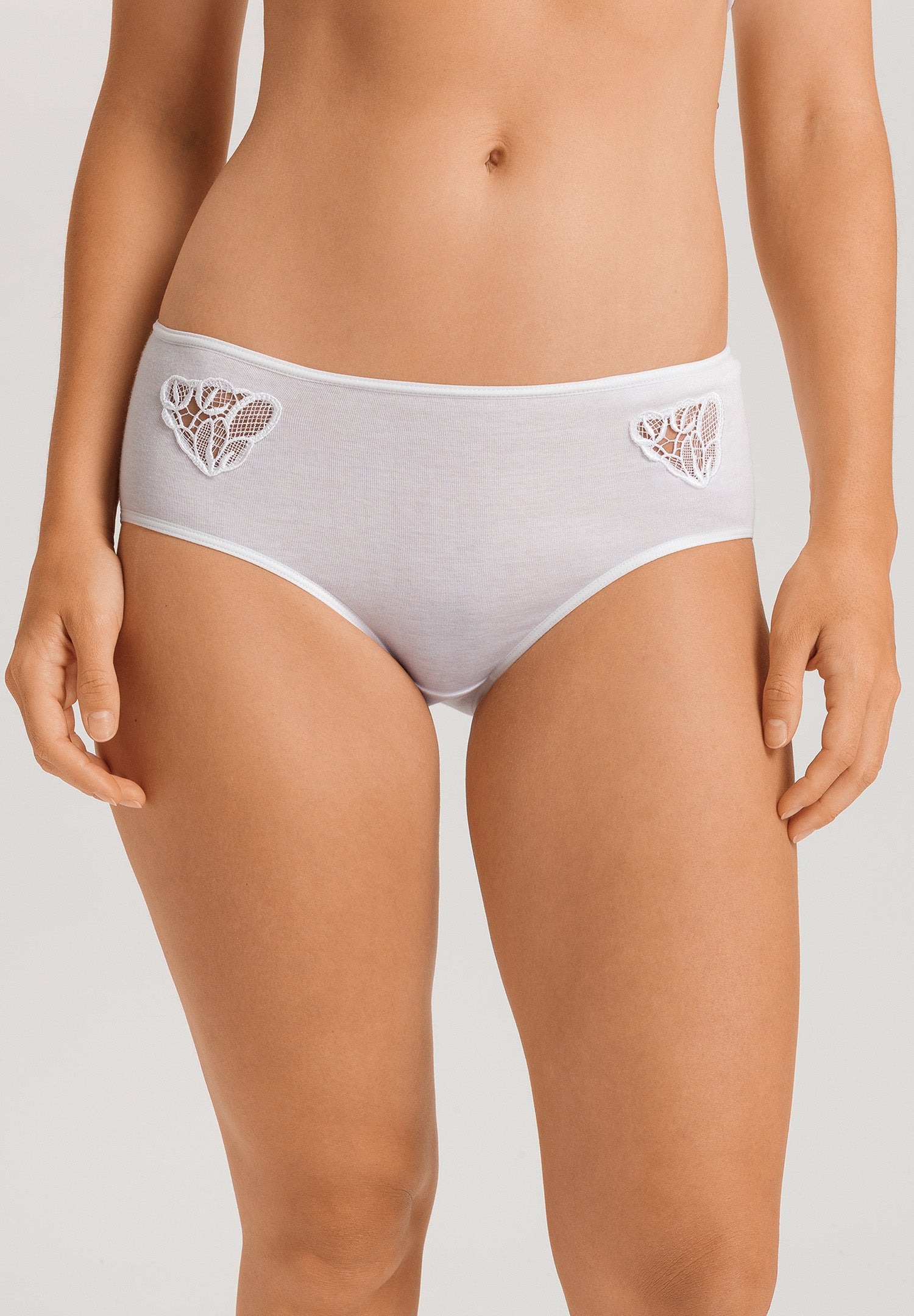 Belina Embroidered Cotton Full Brief | White 70877-101