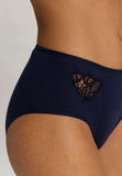Belina Embroidered Cotton Full Brief | Deep Navy 70877-1610