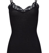 70911 Woolen Lace Spaghetti Cami - 019 Black