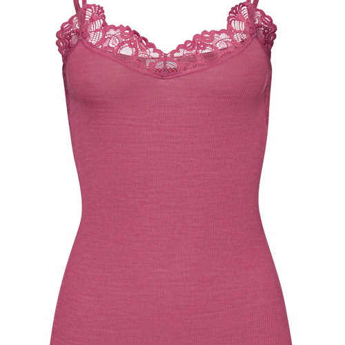 70911 Woolen Lace Spaghetti Cami - 2414 Rose Wine