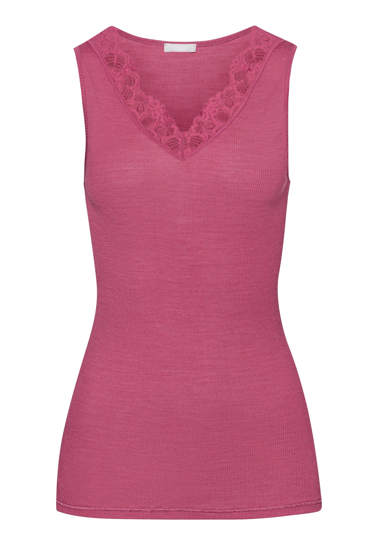 70912 Woolen Lace Tank Top - 2414 Rose Wine