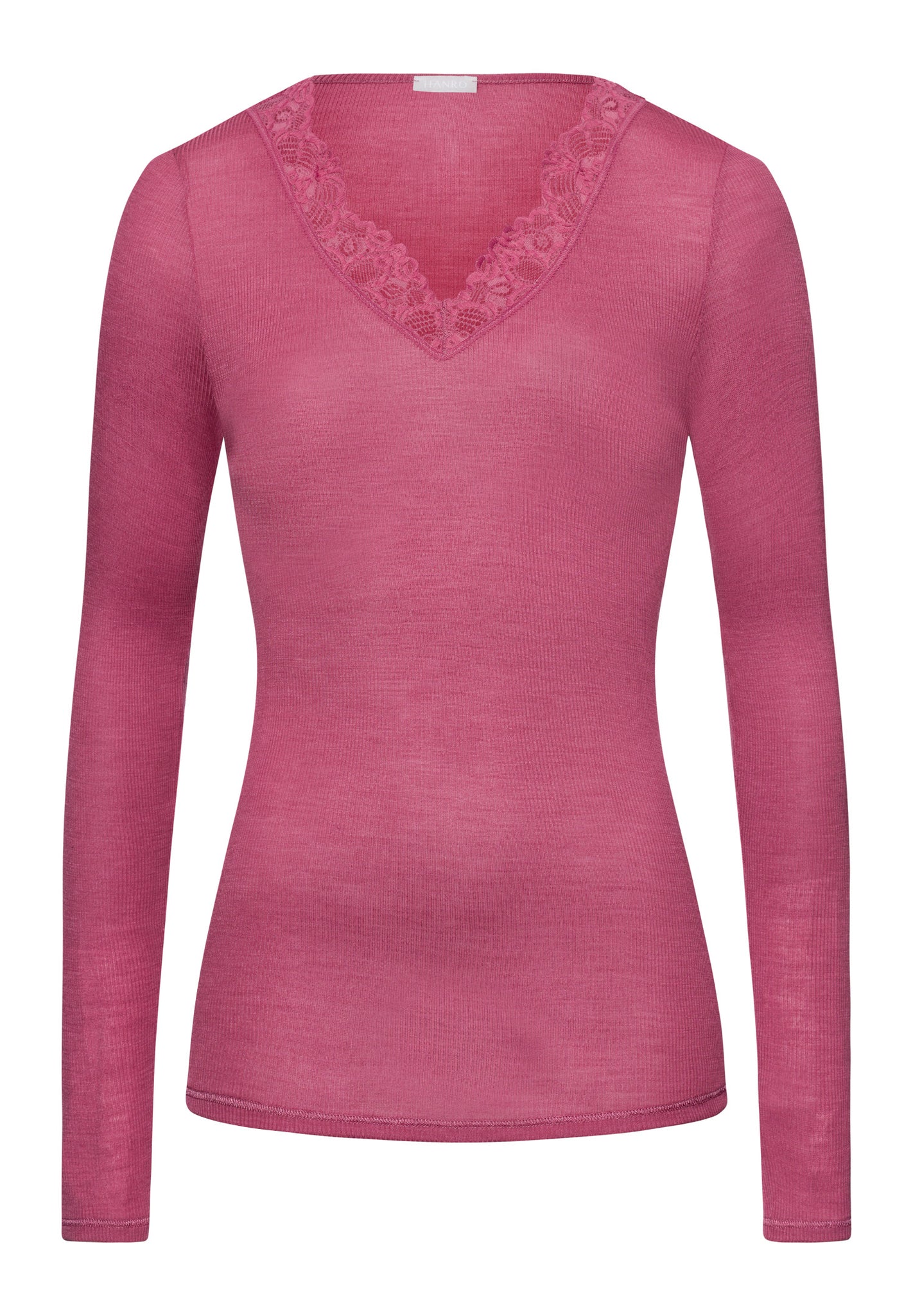 70914 Woolen Lace Long Sleeve Shirt - 2414 Rose Wine