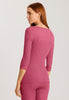 70915 Woolen Lace 3/4 Sleeve Shirt - 2414 Rose Wine