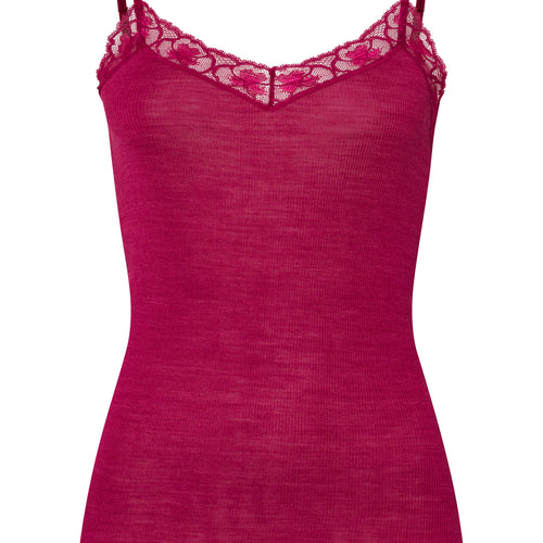 70970 Woolen Lace Spaghetti Cami - 2406 Intense Garnet