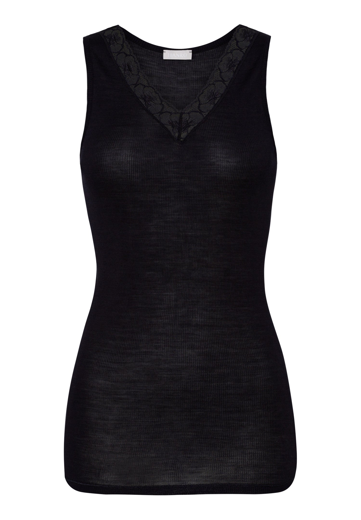 70971 Woolen Lace Tank Top - 019 Black