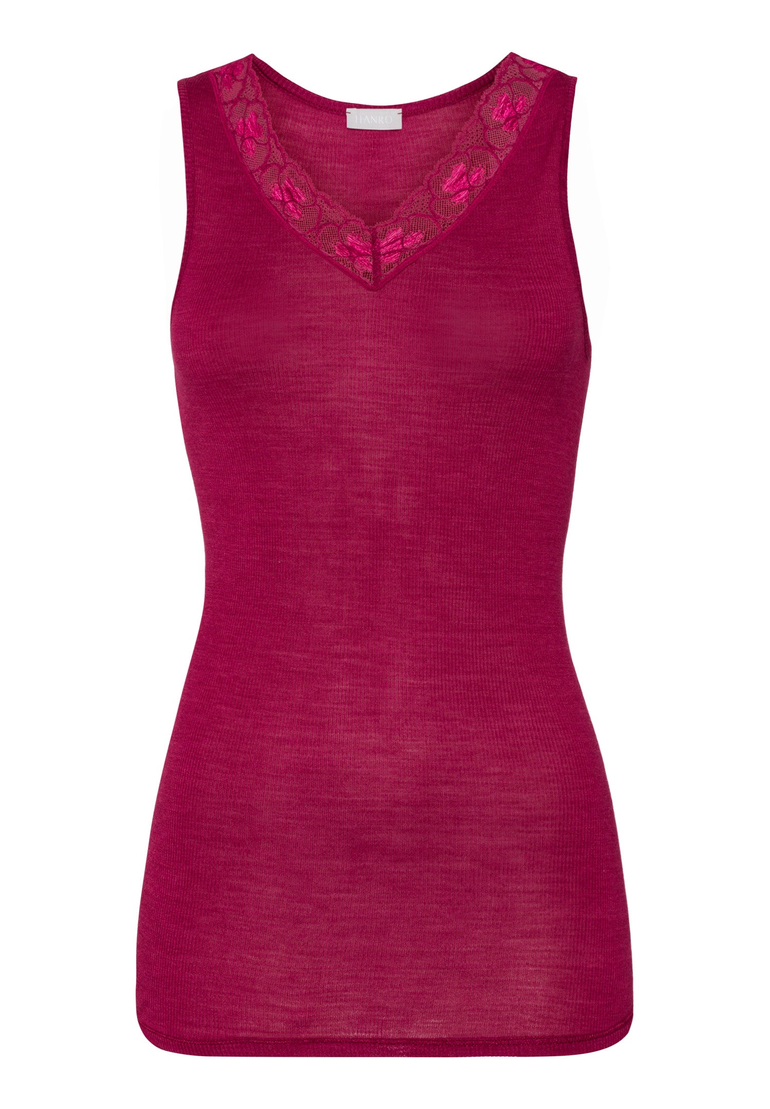 70971 Woolen Lace Tank Top - 2406 Intense Garnet