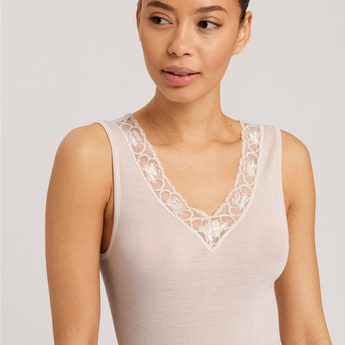 70971 Woolen Lace Tank Top - 2801 Pumice