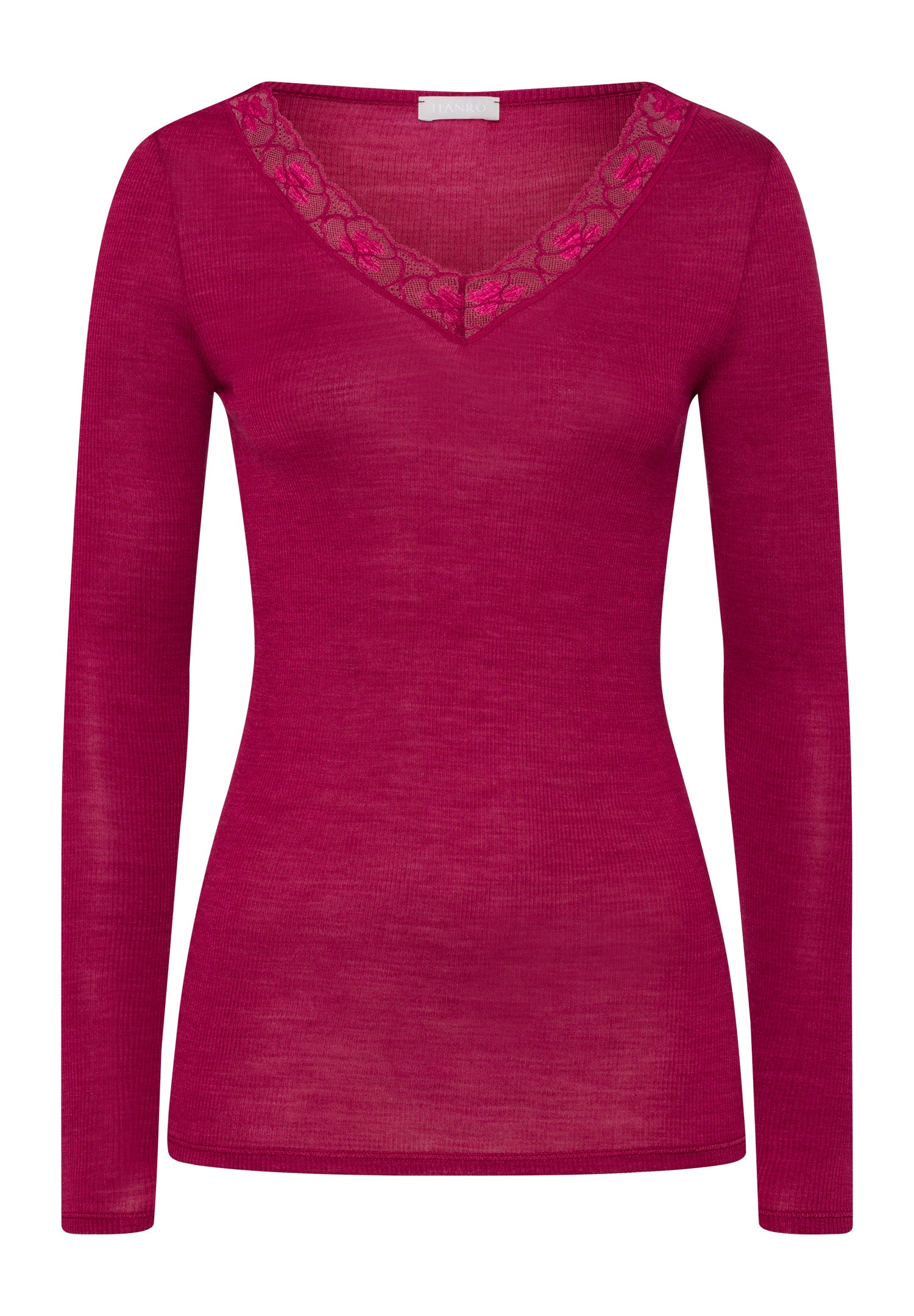 70974 Woolen Lace L/Slv Shirt - 2406 Intense Garnet