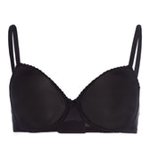 71072 Satin Deluxe Underwire Bra - 019 Black