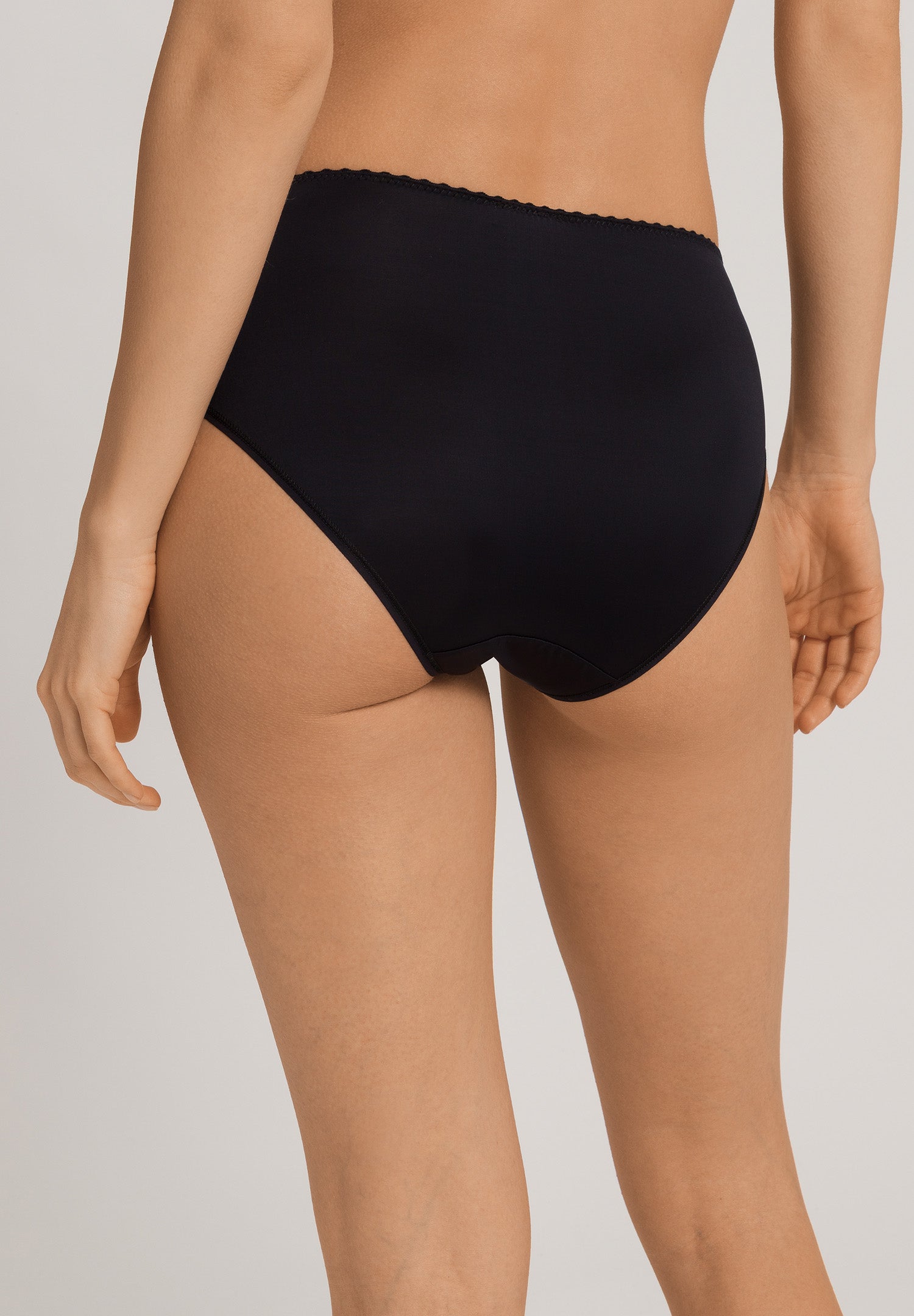 Satin Deluxe Satin Jersey Hi-Cut Briefs | Black 71126-019